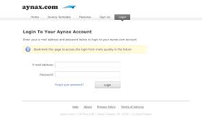 www.aynax.com/login.php - Aynax Invoice Account Login Process