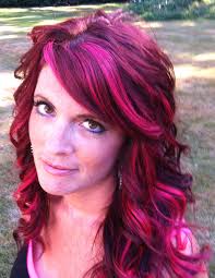 Pin By Nicki Kingston On Hairstyles I Love Magenta Hair Hair Highlights Red Hair With Highlights