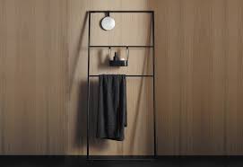 2 shelves with 3 adjustable heights make full use of storage space. Coco Towel Rail Rack By Burgbad Stylepark