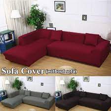L shape sofa set leatherette leather fabric fooden. L Shape Sofa Cover Set Stretch Slipcover Elastic Fabric Sofa Cover Sectional Corner Couch Covers Home Decor Wish