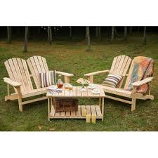 Loon Peak Ogrady Wood Adirondack Chair With Table Wayfair Wood Adirondack Chairs Rustic Outdoor Furniture Adirondack Chair