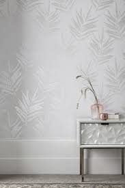 Buy Paste The Wall White Mica Leaf Wallpaper From Next Oman