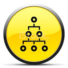 Organization Chart Icon On A Round Button Curve Series