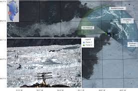 Granular decoherence precedes ice mélange failure and glacier calving at  Jakobshavn Isbræ