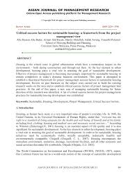 Property development companies in malaysia. Pdf Critical Success Factors For Sustainable Housing A Framework From The Project