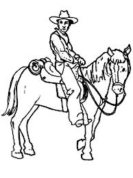 This scene of the mythical west to color will… Picture Of Cowboy Sitting On His Horse Coloring Page Coloring Sun