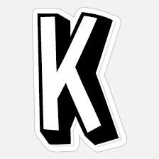 After greek words were taken into latin, the kappa was transliterated as a c. Buchstabe K Alphabet K Sticker Spreadshirt