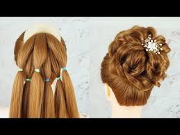 New Bun Hairstyle For Wedding Function Best Bridal Hairstyles Tutorial Party Updo Hairstyles You Peinados Elegantes Peinados Con Trenzas Faciles Peinados