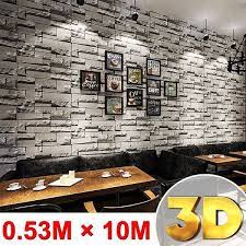 10m 0 5m Waterproof Diy 3d Brick Sticker Non Woven Wall Sticker Tv Background Paper Decor Art Wallpaper Home Decal Gifts Wish Wall Stickers Tv Brick Wallpaper Wallpaper Textured