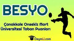 Maybe you would like to learn more about one of these? Canakkale Onsekiz Mart Besyo Taban Puanlari 2020 Osymli Com