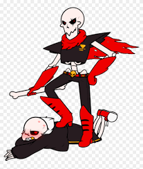 Underfell Sans And Papyrus By Awkward-octopus1 - Underfell Sans And Papyrus  - Free Transparent PNG Clipart Images Download