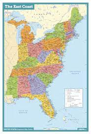 Map Of East Coast Cities East Coast Usa Wall Map | Maps.com.com