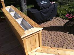 planter box cedar deck deck planter boxes deck planters
