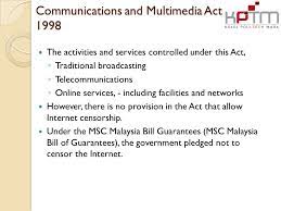 Communications and multimedia act 1998 act 588. Tts1133 Internet Ethics And Cyber Law Ppt Video Online Download