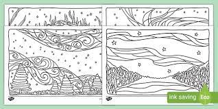 I am fascinated by the meteorological and astronomical phenomenon. Northern Lights Over Scotland Mindfulness Colouring Pages