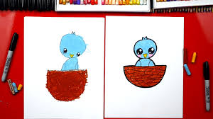 How do you draw a baby. How To Draw A Baby Bird With Shapes Art For Kids Hub