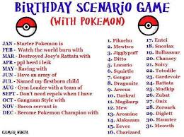 Pokemon Birthday Chart Carlthequirkygiraffe