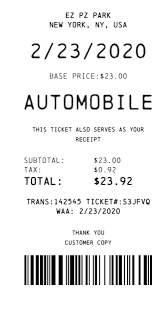 It is very easy to see where you parked, obtain receipt, or ask any questions to the parking or carwash company. Duplicate Parking Receipt Template Expenses Receipt
