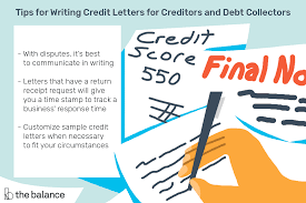 These 8 pointers will certainly aid you craft a much. Sample Credit Letters For Creditors And Debt Collectors
