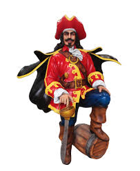 73.25h caribbean pirate life size statue with rum and parrot novelty collectable. Captain Morgan Statue Life Size