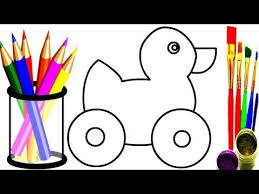 How To Draw Ad Color Cute Toy Duck Coloring For Kids Coloring Pages For Kids Coloring Pages