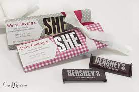 Hershey S Chocolate Bar Baby Shower Invitation Baby Shower Favors Girl Baby Shower Candy Bar Baby Shower Diy
