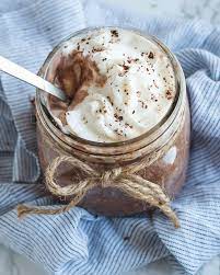 Slice 2 bananas and 2 kiwifruit. Chocolate Protein Overnight Oats Feasting Not Fasting