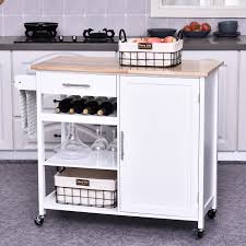Browse our full range of products from dressing tables to complete modern kitchens. Homcom Rolling Kitchen Island Cart With Large Countertop Display Wine Rack Large Storage Cabinet And Towel Bar Overstock 30526527
