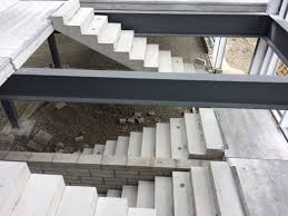 The handrails are one piece, all welded construction allowing them to be installed by one person in . Precast Concrete Stairs And Landings Croom Concrete