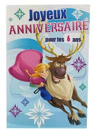 Carte anniversaire mélodie 6 ans. Carte De Menu Anniversaire Reine Des Neiges Anna Et Sven Ref 104 Cartes De Menus A Themes Anniversaire Fille Dianne Style