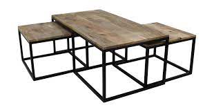 Maybe you would like to learn more about one of these? Coffee Table Mango Wood Iron Set Of 3 Coffee Side Tables Henk Schram Meubelen