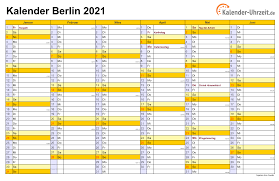 Laden sie die kalender mit feiertagen 2021 zum ausdrucken. Feiertage 2021 Berlin Kalender