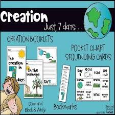 Seven Days Of Creation Booklets Sequencing Cards By Second