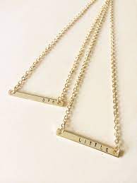 Big Little Sorority Gold Bar Necklace Set Custom By Verseshop Bar Necklace Gold Bar Necklace Sorority Necklaces