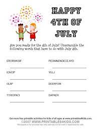 Maybe you would like to learn more about one of these? Word Scramble 4th Of July Printable Activities For Kids