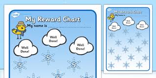 Reward Sticker Chart Winter Snowflakes Reward Chart