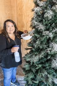Holiday time christmas tree instructions. Diy Flocked Christmas Tree Step By Step Instructions Christmas Tree Pre Lit Christmas Tree Christmas Projects Diy