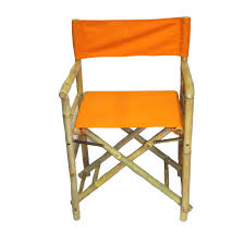 Outdoor Bamboo54 Folding Bamboo Low Directors Chair With Canvas Cover Set Of 2 Orange Directors Chair Chair Bamboo Design