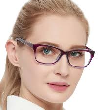 Buy MARE AZZURO Rectangular Stylish Reading Glasses 3.0 Female, Fashion  Purple Readers for Women 3.00 Strength, Anti Glare, Anti UV at Amazon.in