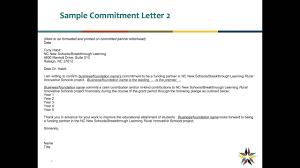 Sample Commitment Letters Youtube A high level of commitment and energy is needed to make us cross the finish line with flying colors. sample commitment letters