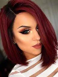 Ombrebobhair In 2020 Short Red Hair Red Bob Hair Thick Hair Styles