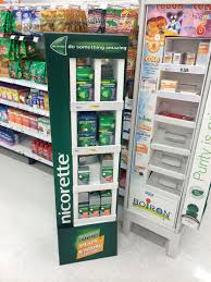 Floor Stand Pos Display For Nicorette Cardboard Display Cardboard Display Stand Pop Display