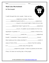 Is it any wonder the students never learned that way?), i'm going to. Mad Libs Worksheet In The Jungle Mad Libs Homeschool Writing Prompts Free Mad Libs