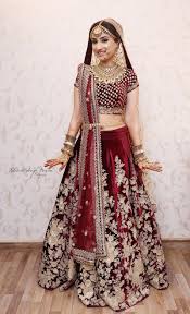 Photo Of Marsala Wedding Lehenga With Floral Zardozi Work Indian Bridal Dress Bridal Lehenga Red Indian Bridal Outfits