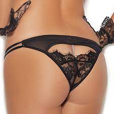 Peek A Boo Panty Mesh Lace Keyhole Cut Out Panties Underwear Lingerie Black  2501 | eBay