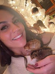 My Secret Santa gift I received at my work Christmas party 🤣 A Rhode  Island Red and an Easter Egger. They've been paying attention 😂😂