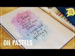 Oil pastel drawing #29 / cara mudah menggambar pemandangan sunset dengan crayon. How To Diy Easy Oil Pastel Background Design For Calligraphy Youtube