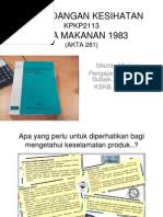1 akta makanan 1983 pindaan ogos 2013 pdf document. Akta Makanan 1983