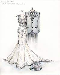 Wedding Dress Sketch From The Groom To The Bride Catiethesketchlady Dress Illust Wedding Dress Sketches Wedding Dress Drawings Wedding Dress Illustrations