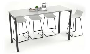Counter Height Office Cafeteria Bar Table Black Leg 1200l X 700w Bar Table Office Cafeteria Table
